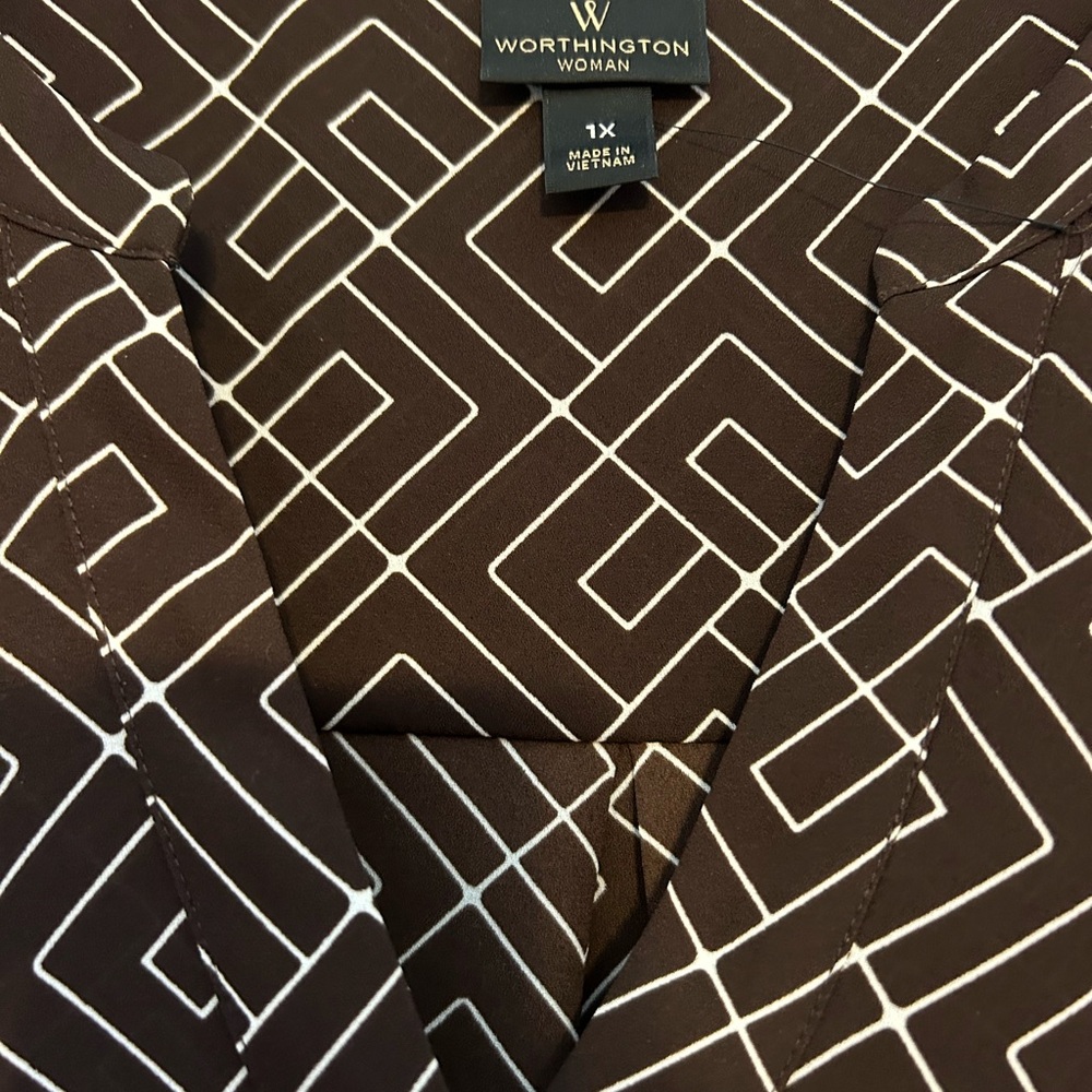 Geometric Patterned Blouse - image 3